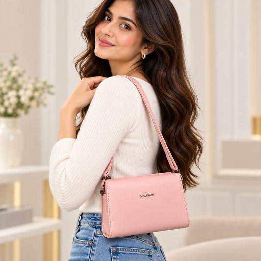 Blush Pink Premium Sling / Handbag with Adjustable Strap