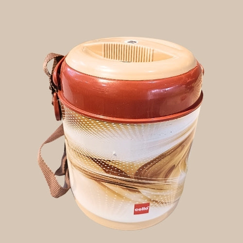 3 Container Insulated Lunch Carrier Set | Stainless Steel Tiffin Box with Carry Handle | Leak Proof Food Storage for Office & School