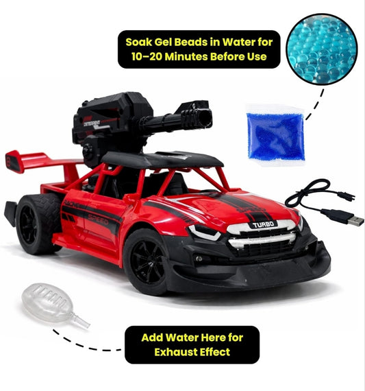 High-Action R/C RACING WATER BOMB Car | Remote Control Stunt Vehicle with Smoke & LED Light Effects