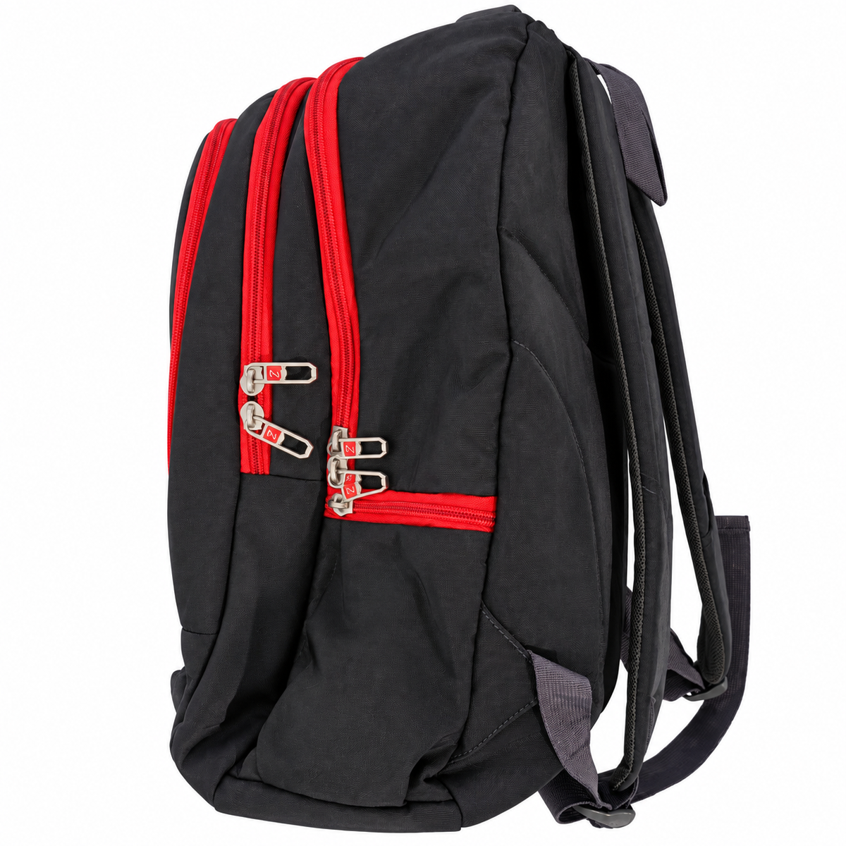 Zipsy Sport Backpack for Men & Women | 5 Zipper Spacious School, College & Travel Bag with Side Zipper & Bottle Holder