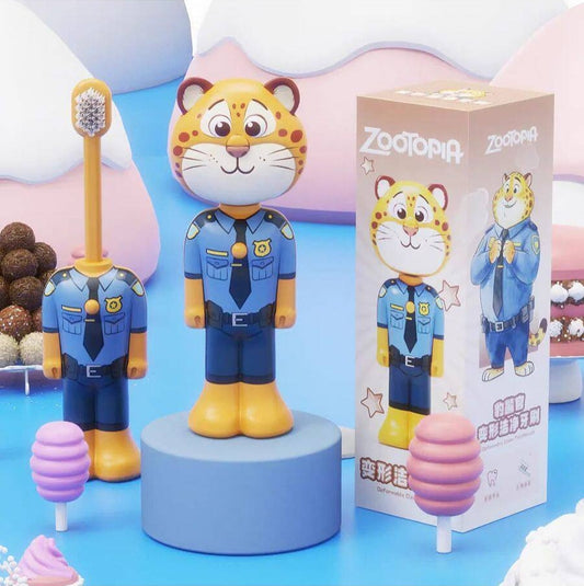 Kids Cartoon Character Toothbrush Collection – Mario, Luigi, Robot, Cat & Bear
