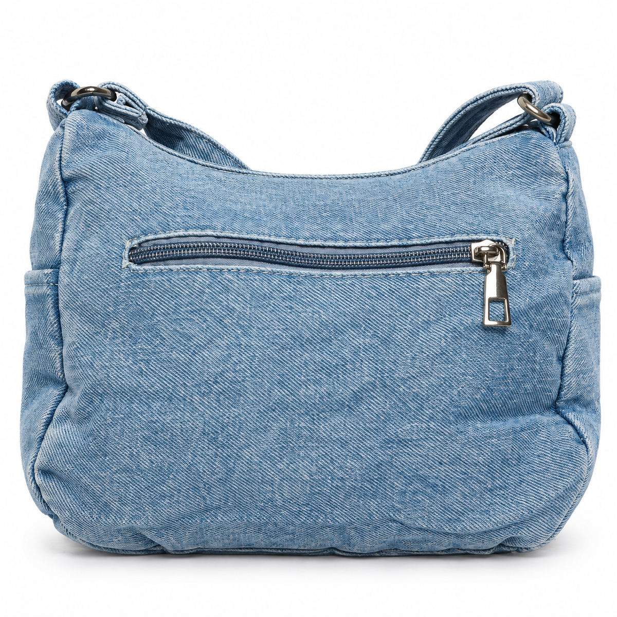 Denim Crossbody Bag with Adjustable Shoulder Strap