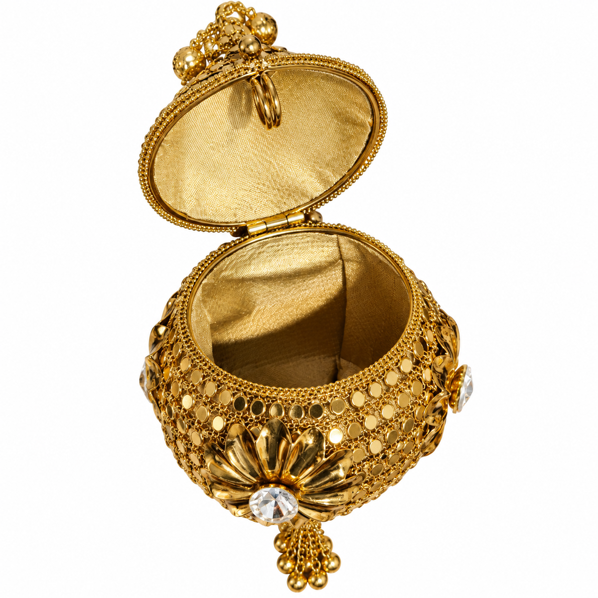 GOLDEN FLORAL POTLI PARTY CLUTCH