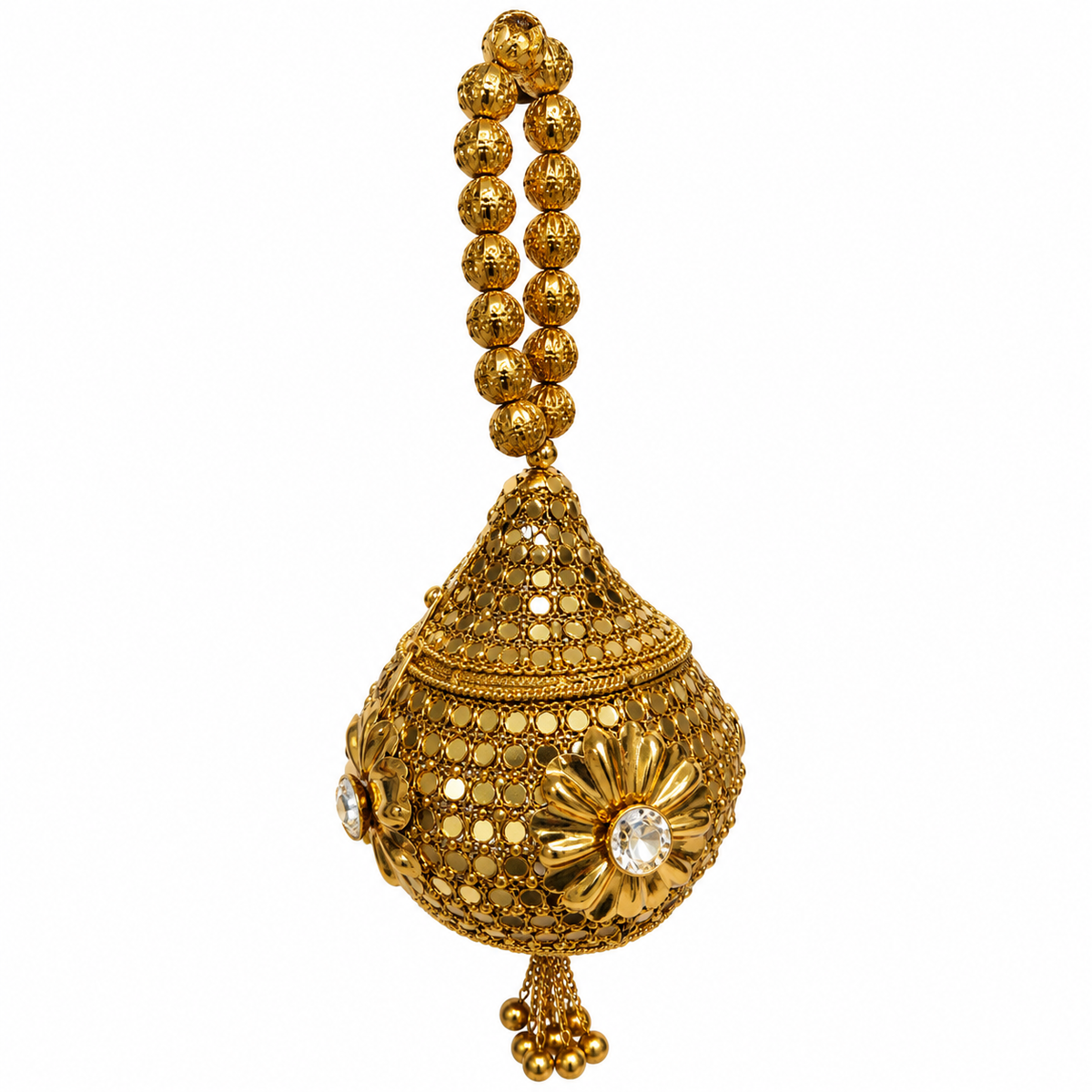 GOLDEN FLORAL POTLI PARTY CLUTCH