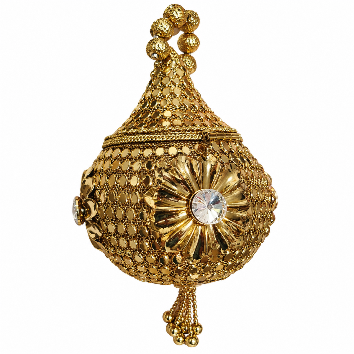 GOLDEN FLORAL POTLI PARTY CLUTCH