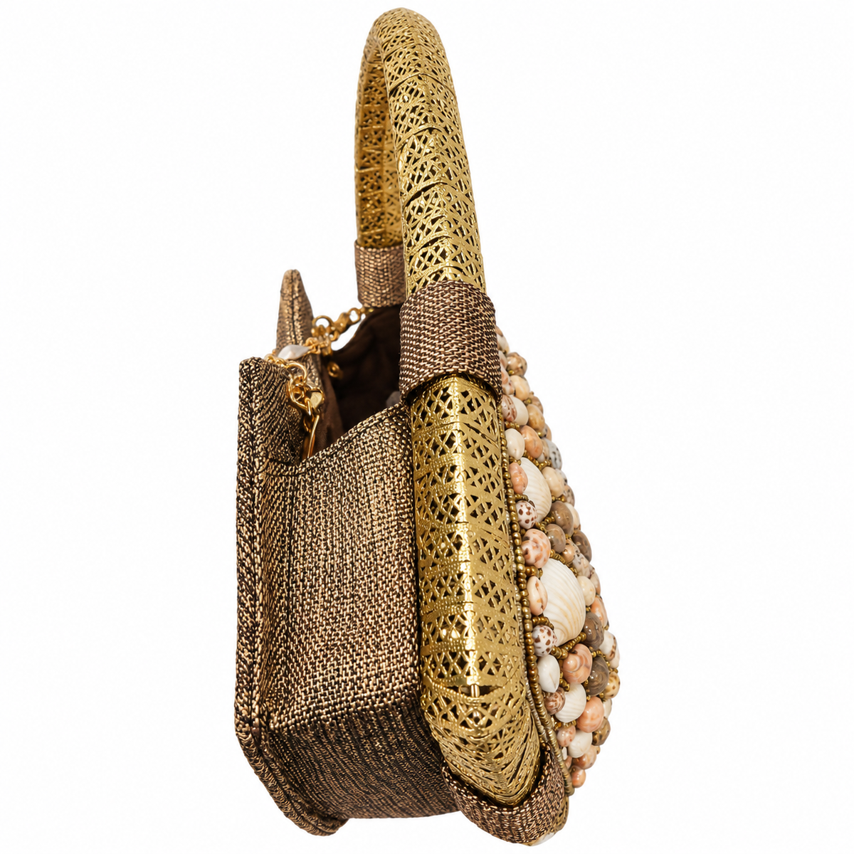 Party Wear Seashell Embellished Sling Handbag for Women