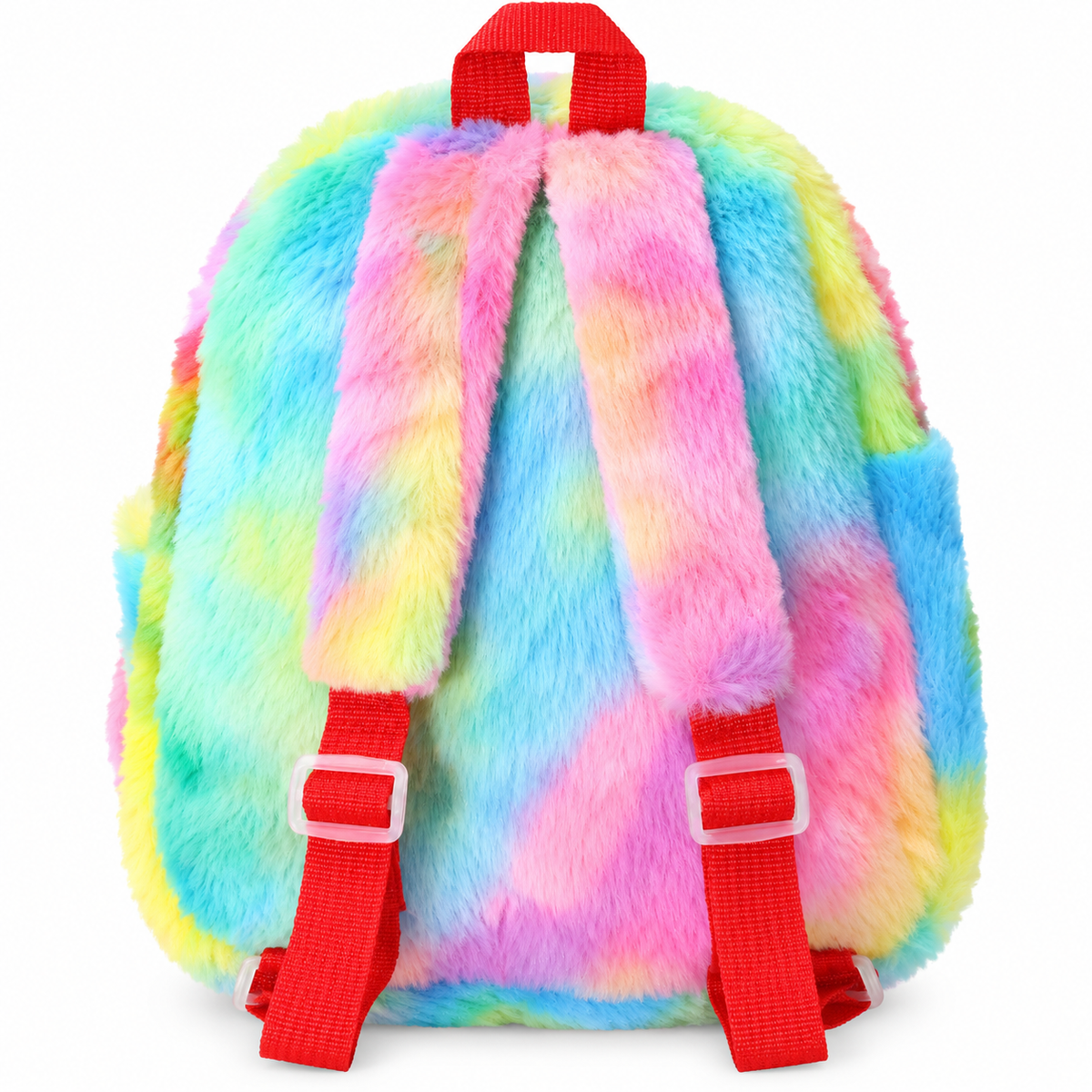 Rainbow Plush Unicorn Backpack for Girls – Soft Furry School & Travel Bag