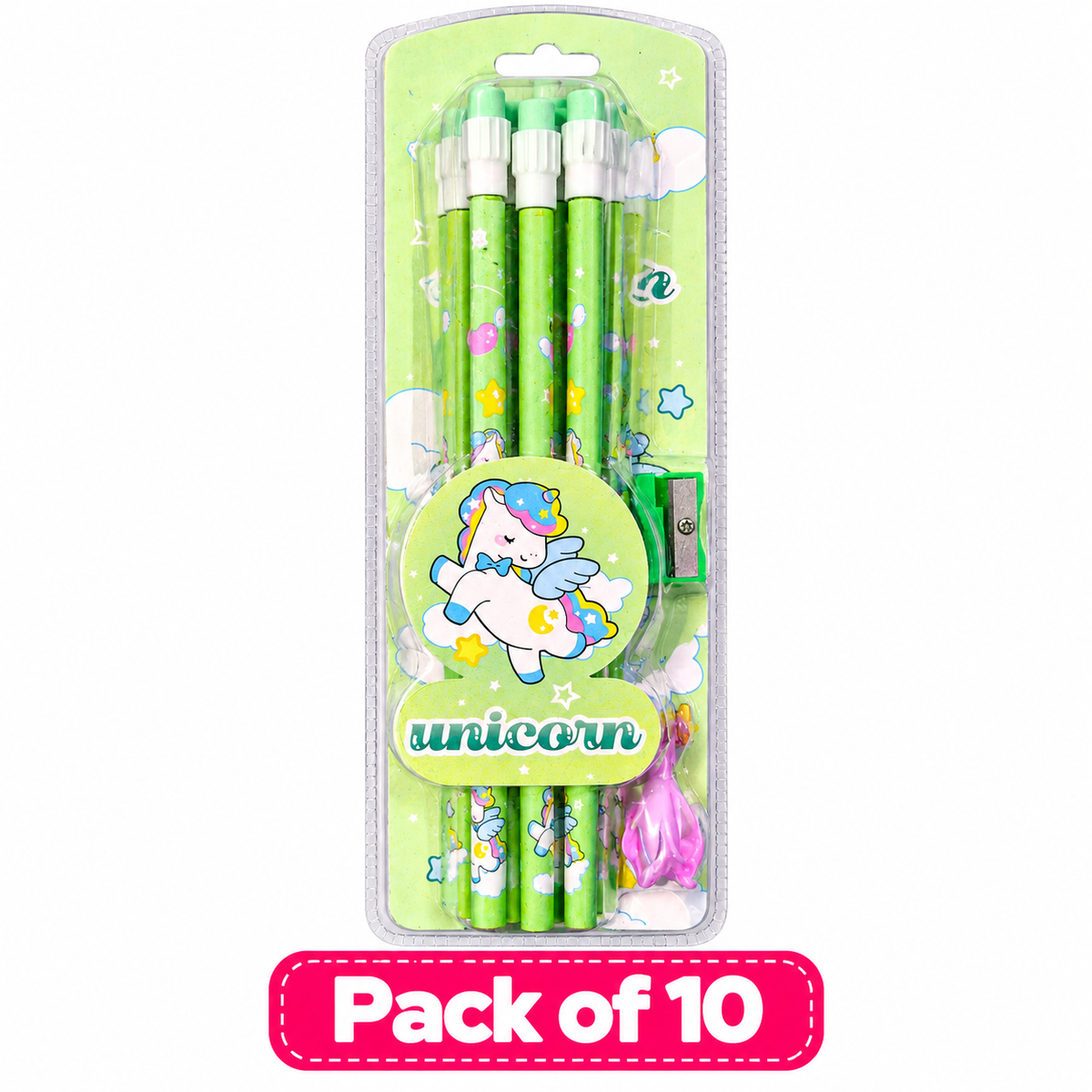 Unicorn stationery set for kids – pack of 10