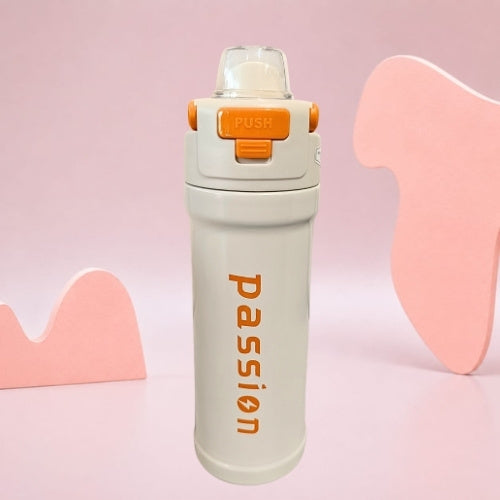 Passion Sports Water Bottle 550ml | Stainless Steel Vacuum Insulated | Leak Proof Hot & Cold Bottle