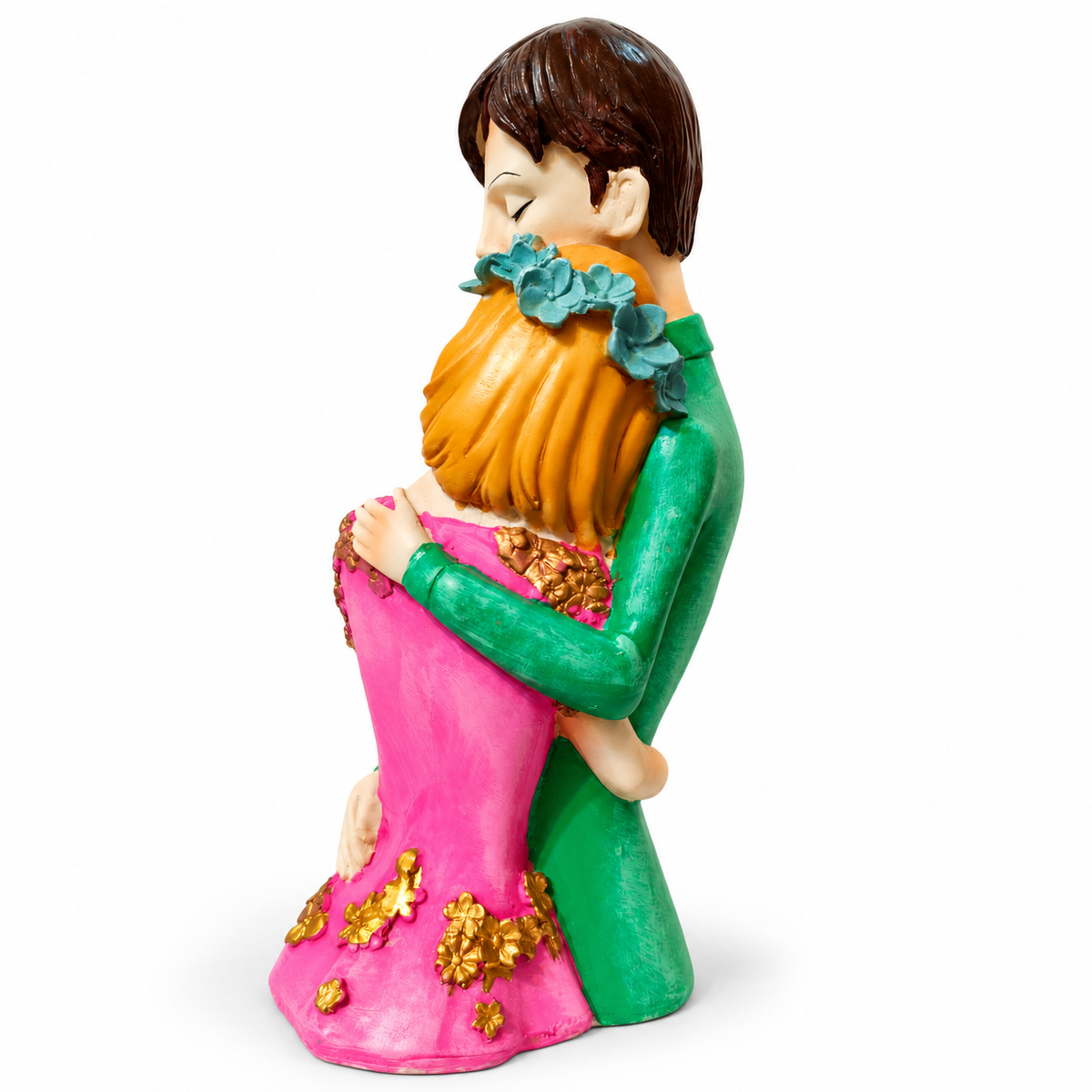 Romantic couple embracing showpiece - luxury artistic home decor showpiece for living room, office, study and tabletop decoration