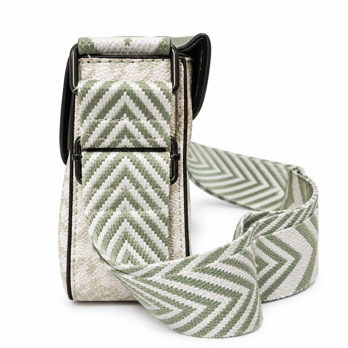 karl inspired houndstooth pattern sling handbag