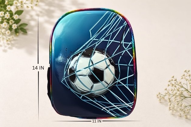 FOOTBALL 3D VIEW 14 INCH SCHOOL BAG FOR BOYS | KIDS LIGHTWEIGHT & STYLISH BAG