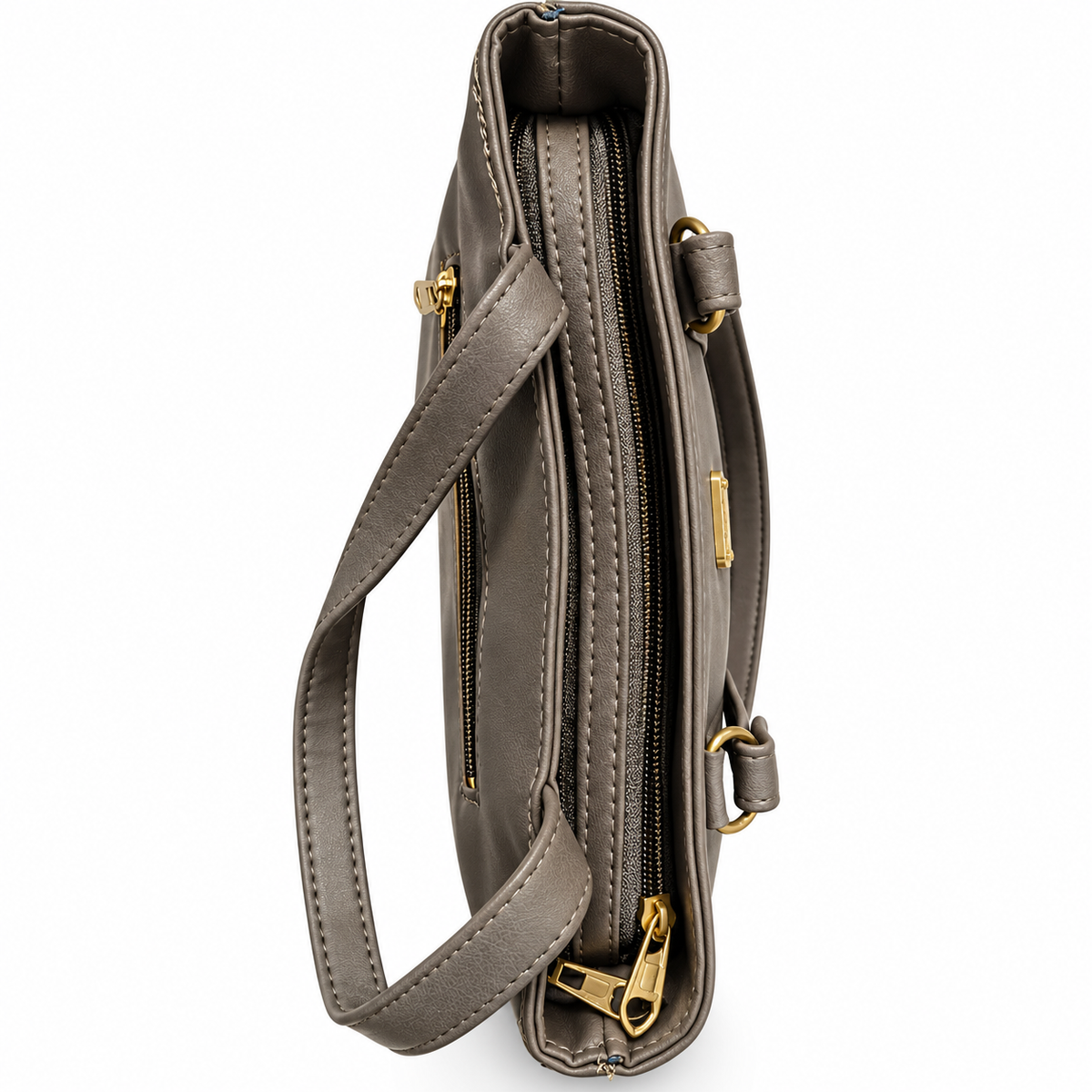 Premium Handbag Multi Zip-Compartment Handbag