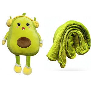 AVOCADO STUFFED BLANKET PLUSHIE SOFT TOY | BIRTHDAY GIFT FOR GIRLS/WIFE, BOYFRIEND/HUSBAND, SOFT TOYS FOR GIRLS, BABY TOYS