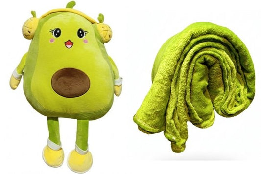 AVOCADO STUFFED BLANKET PLUSHIE SOFT TOY | BIRTHDAY GIFT FOR GIRLS/WIFE, BOYFRIEND/HUSBAND, SOFT TOYS FOR GIRLS, BABY TOYS