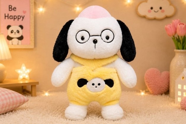 SMARTY-PUP SPECTACLED DOG PLUSH TOY