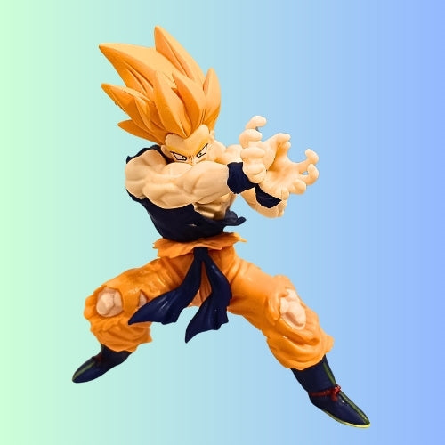 DBZ Kai Super Saiyan Goku Power-Up Action Figure with Energy Effect | Anime Collectible Display for Kids & Fans
