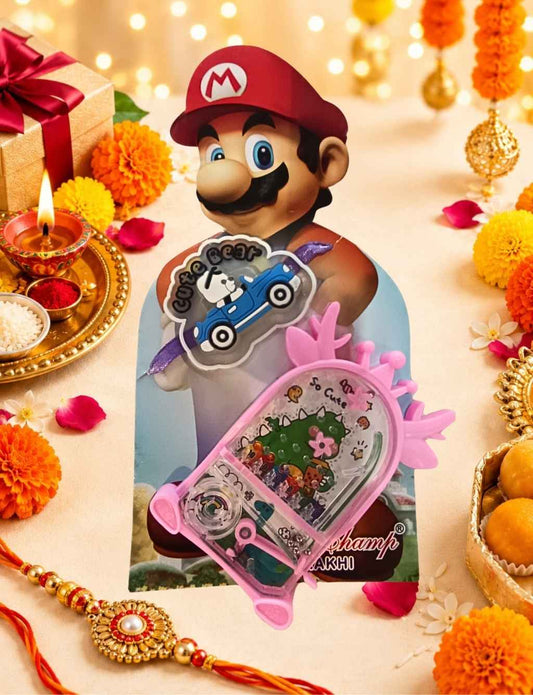 Cute Bear Pinball Game Rakhi for Kids – Interactive Toy Rakhi for Boys