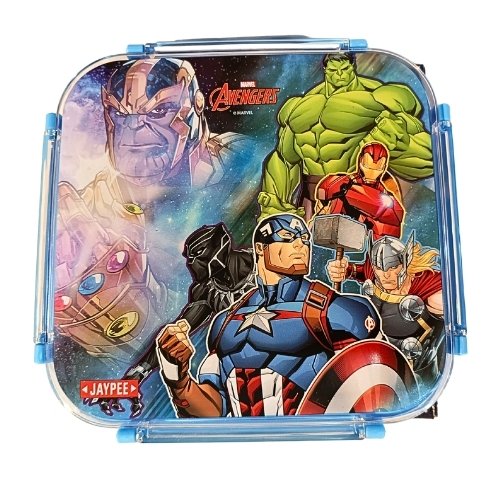 Kids Stainless Steel Cartoon Lunch Box with Spoon & Fork | Avengers, Spider-Man & Frozen Design