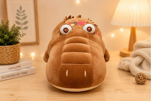 SOFT BROWN CROCODILE PLUSH SOFT TOY WITH BLANKET | GIFT FOR BOY AND GIRL