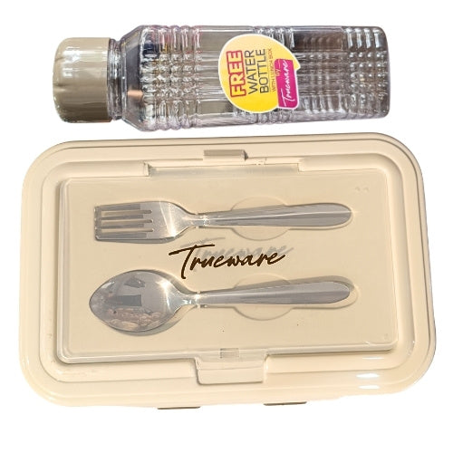 Lunch Box with Free Water Bottle & Stainless Steel Veggie Container | BPA-Free Food Grade Material | Hot & Fresh Food Storage