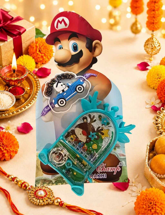 Cute Bear Pinball Game Rakhi for Kids – Interactive Toy Rakhi for Boys