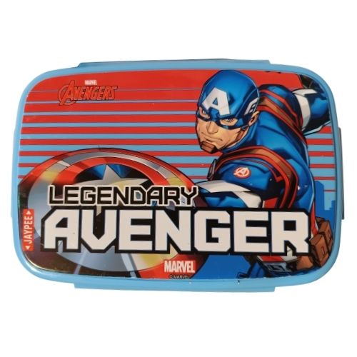Marvel Avengers Kids Insulated Lunch Box with Stainless Steel Bowl & Spoon | Spider-Man, Iron Man & Cation America Design