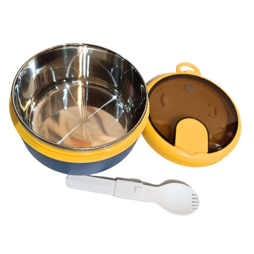 Kids Healthy Lunch Box with Sauce Container, Spoon & Fork | Leak-Proof Bento Lunch Box for School & Travel