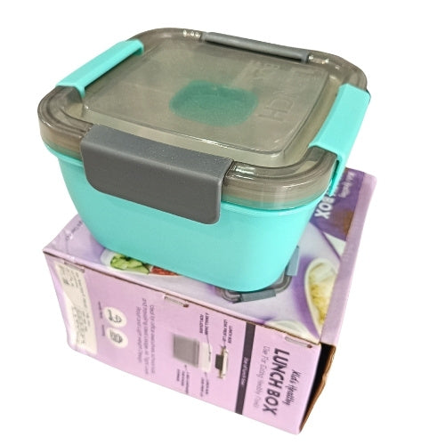 Kids Healthy Lunch Box with Sauce Container, Spoon & Fork | Leak-Proof Bento Lunch Box for School & Travel