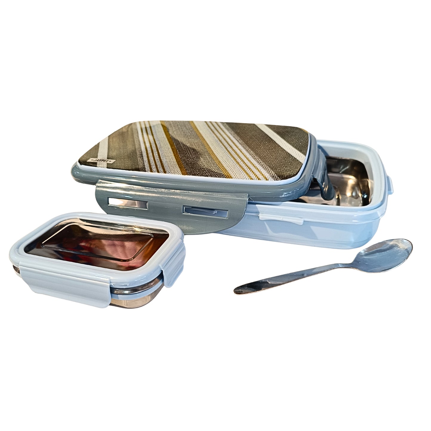 Premium Stainless Steel Lunch Box with Mini Snack Box & Spoon | Leakproof