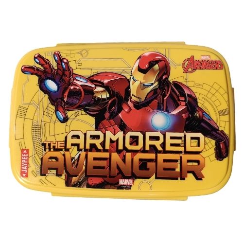 Marvel Avengers Kids Insulated Lunch Box with Stainless Steel Bowl & Spoon | Spider-Man, Iron Man & Cation America Design