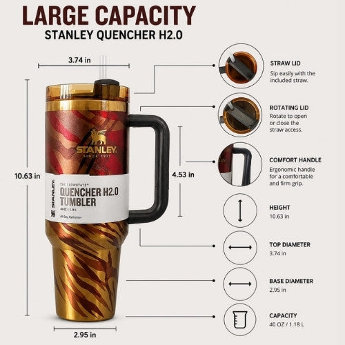 Quencher H.20 Large Capacity Tumbler 40 oz | 1.18 L – Stay Hydrated All Day