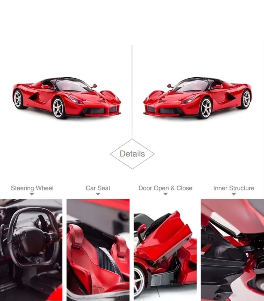 Remote Control Super Sports Car with Opening Doors & LED Lights