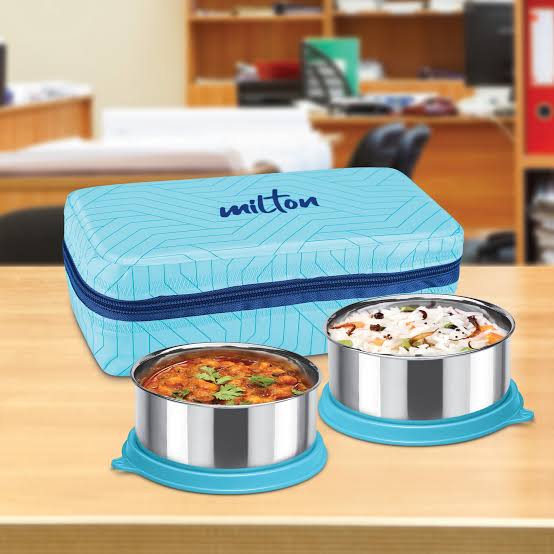 Milton Lunch Box  Prime Insulated  with 2 Stainless Steel Containers | Leak Proof Tiffin Carrier