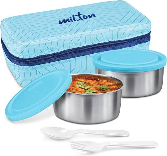 Milton Lunch Box  Prime Insulated  with 2 Stainless Steel Containers | Leak Proof Tiffin Carrier