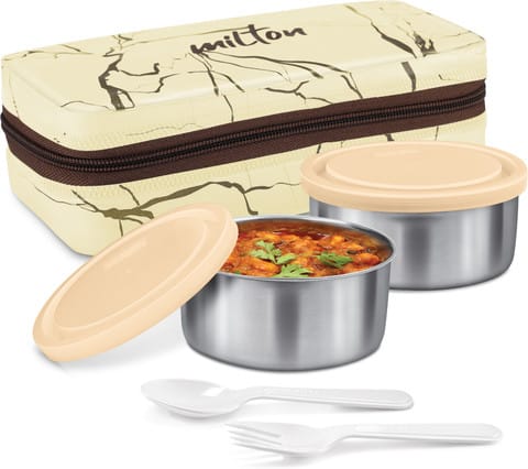 Milton Lunch Box  Prime Insulated  with 2 Stainless Steel Containers | Leak Proof Tiffin Carrier