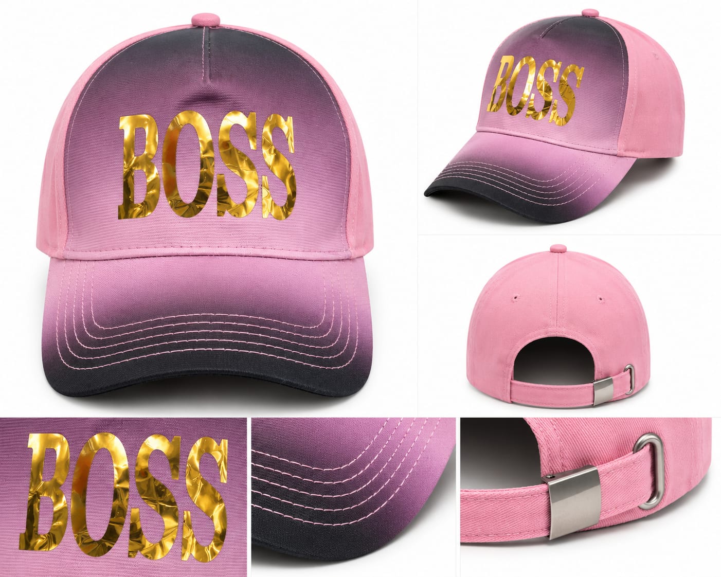 Premium Adjustable Gradient Baseball Cap for Boys & Girls | Stylish Casual Sports Cap