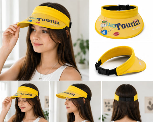 Kids Tourist Sun Visor Cap | Adjustable Summer Beach Hat for Boys & Girls