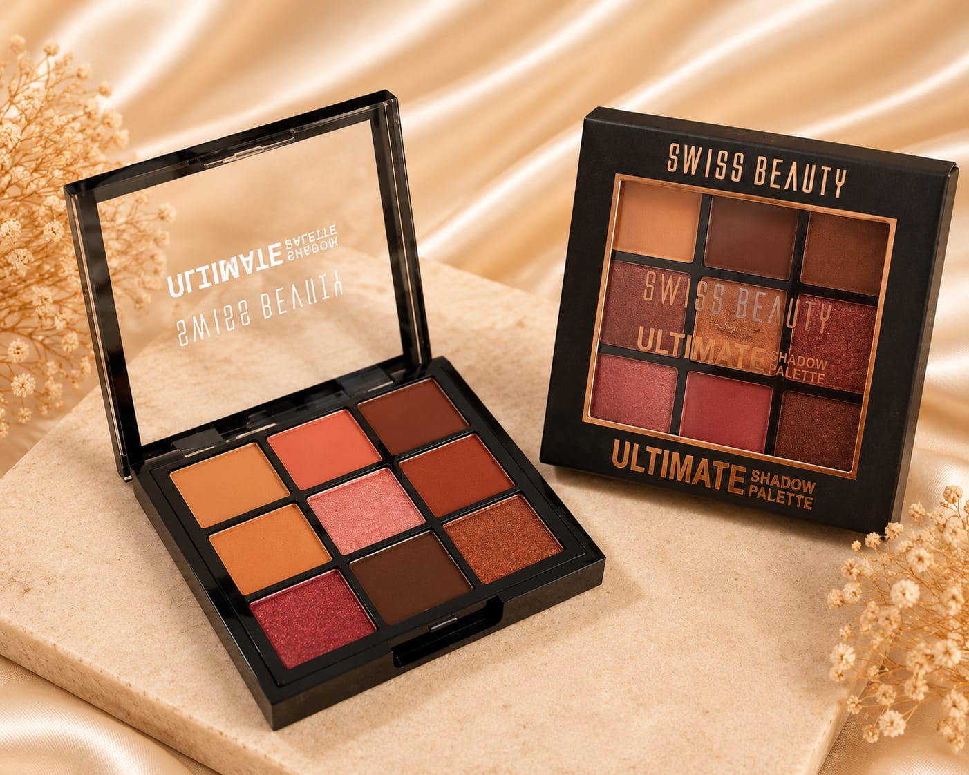 Swiss Beauty Ultimate Shadow Palette – 9 Color Eyeshadow Palette | Matte & Shimmer Shades | Long Lasting Eye Makeup Palette