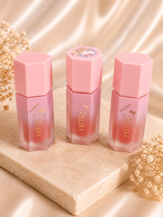 MocAllure Pastel Hexagon Liquid Blush | High-Pigment Cute Cream Blush