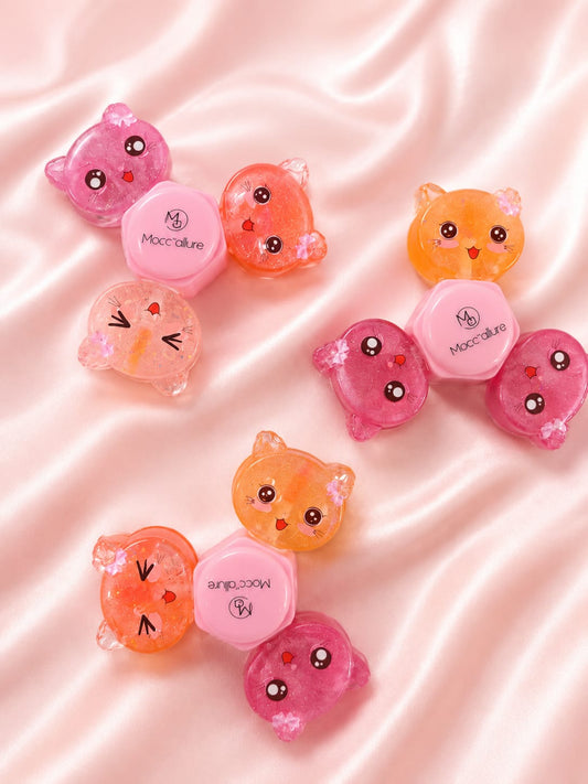 Mocallure Cat Fidget Spinner Lip Gloss – 3-in-1 Cute Shimmer Gloss Trio