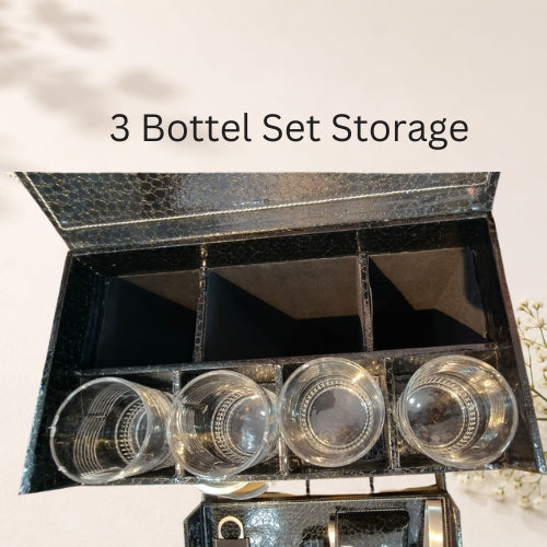 Premium Portable Bar Set with Bottle Storage & Cocktail Accessories