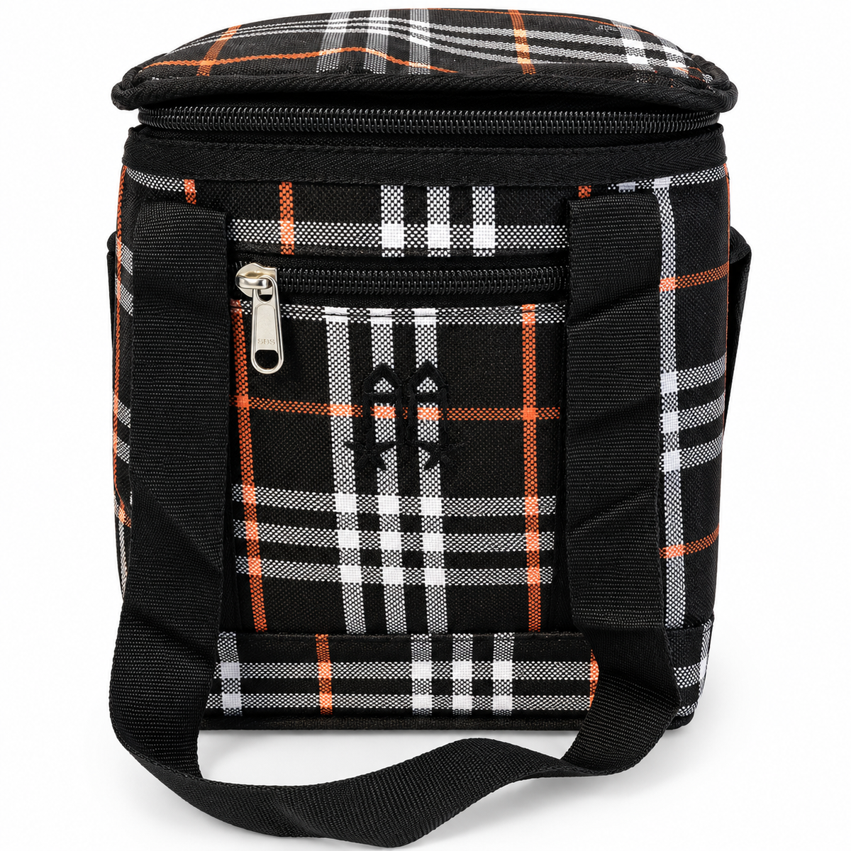 Insulated Lunch Bag for Men & Women | 1 Zipper Lunch Box Bag with Front Pocket & Adjustable Shoulder Strap