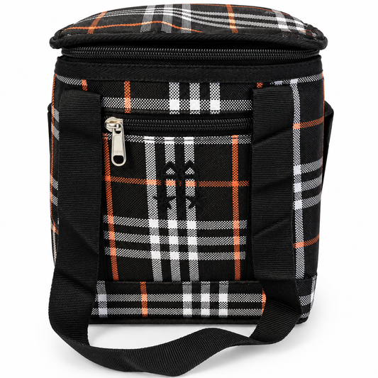 Insulated Lunch Bag for Men & Women | 1 Zipper Lunch Box Bag with Front Pocket & Adjustable Shoulder Strap