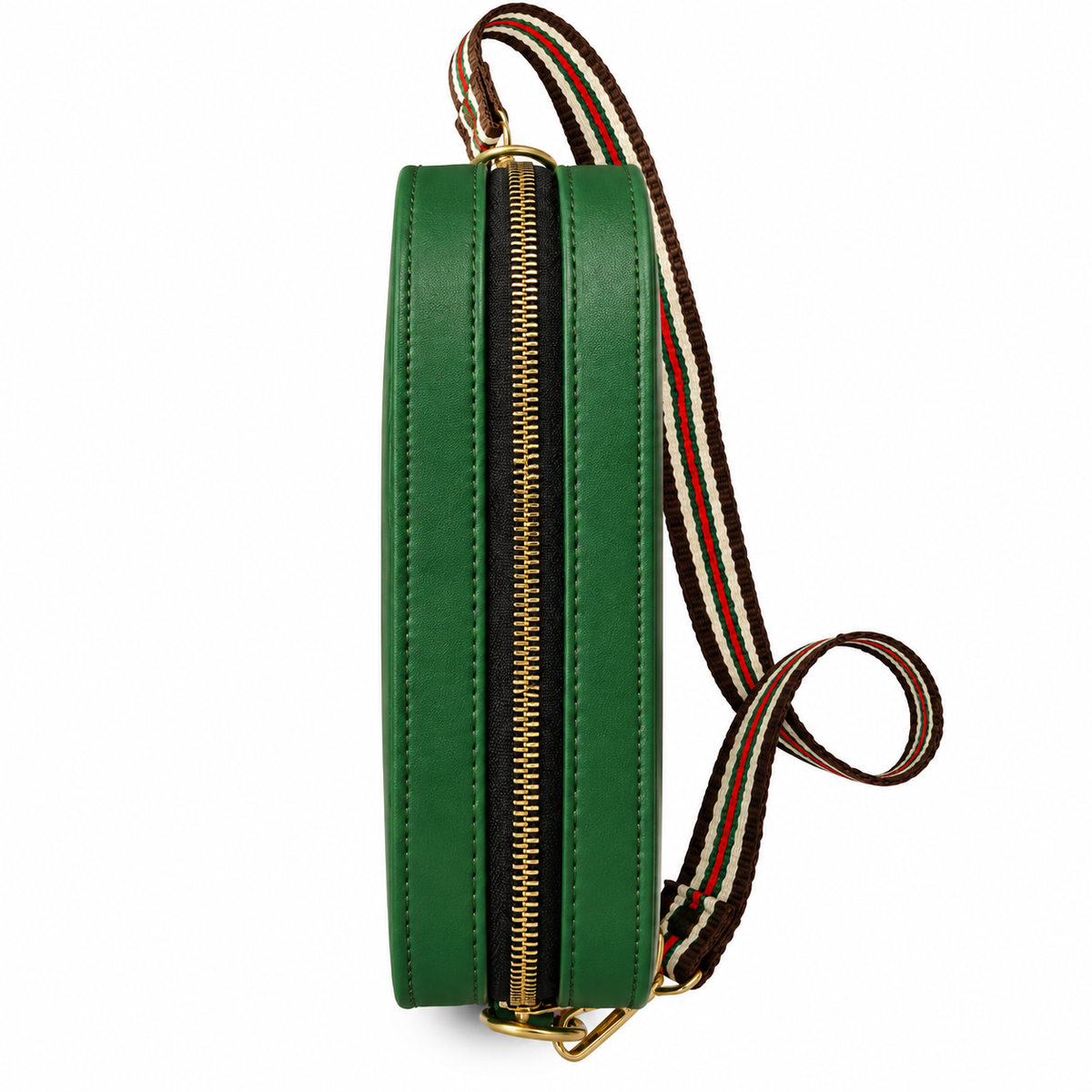 Premium Green Zip Closure Sling / Handbag with Dual Strap for Women