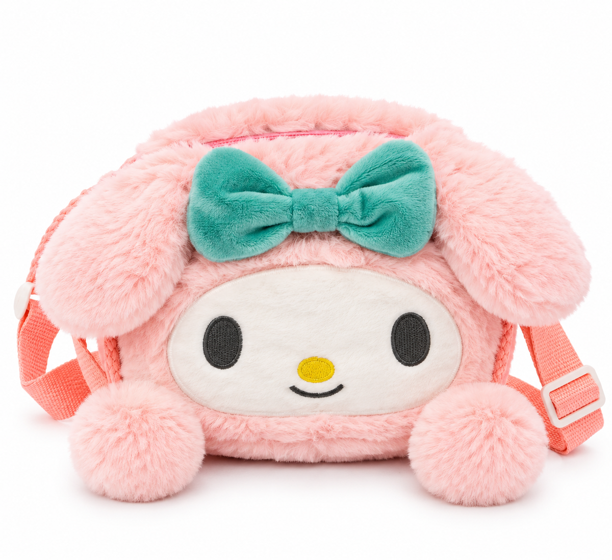 Cute Pig Soft Plush Sling Bag for Girls | Fluffy Furry Shoulder Bag | Adjustable Strap | Cute Animal Design