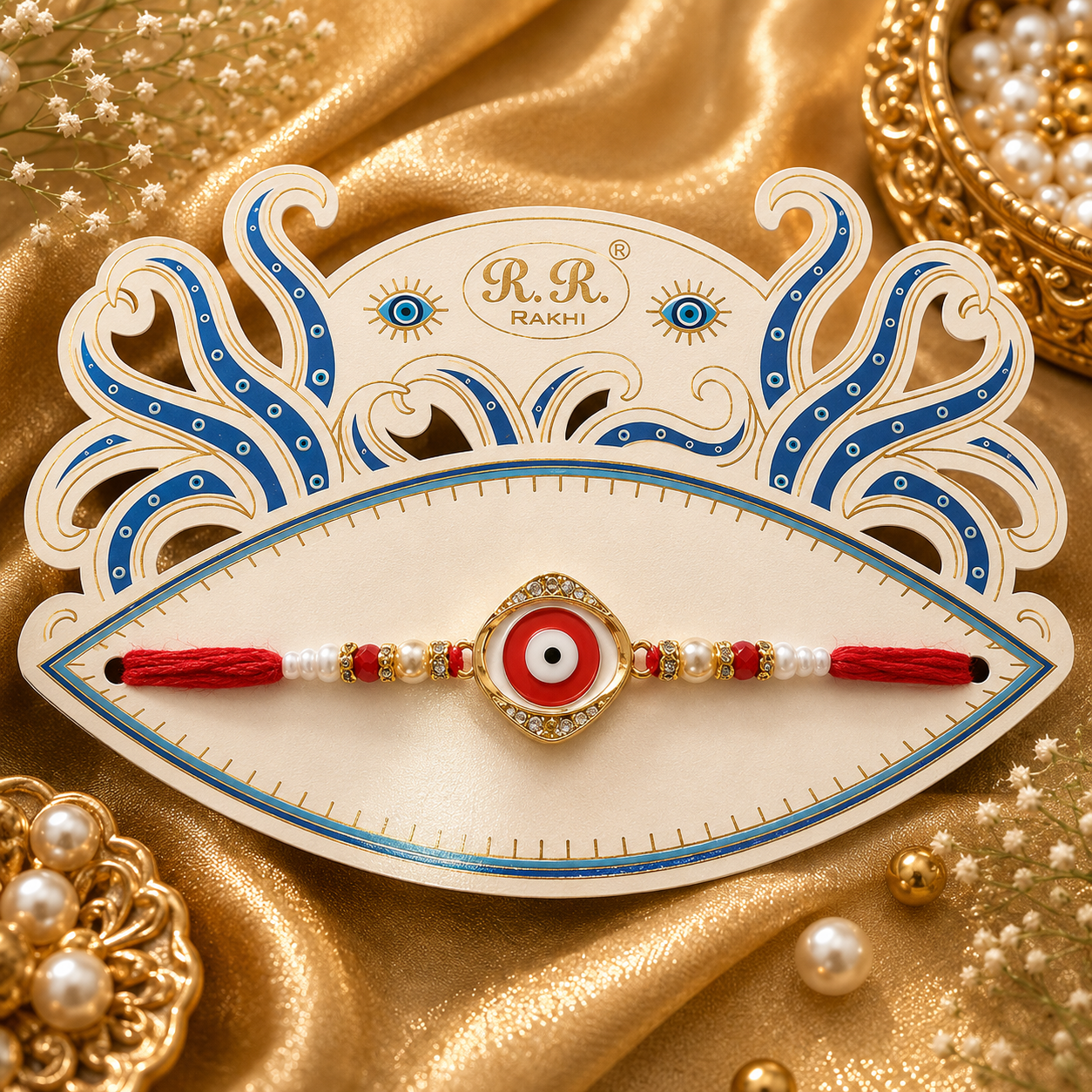 Luxury Evil Eye AD Rakhi – Premium Raksha Bandhan Special
