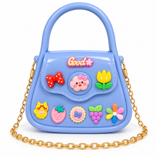 Kids Girls Cute Cartoon Sling Bag | Mini Shoulder Bag with Chain Strap | Stylish Party & Casual Crossbody Bag