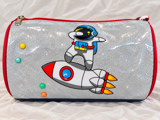 Kids Space Rocket Printed Travel & Sports Duffel Bag