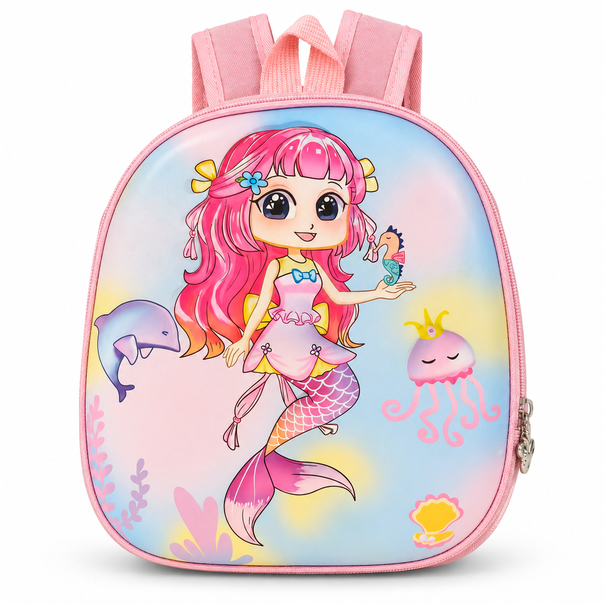 Printed Backpack | Lightweight School Bag with Adjustable Shoulder Straps | 1 Zipper Backpack